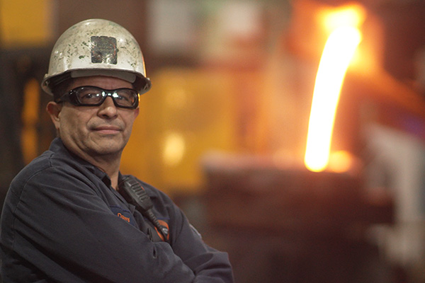 man working at foundry